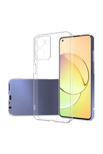 Coverzone Realme 10 4G ile uyumlu Kılıf Süper Şeffaf Silikon Kapak ürün görseli 1
