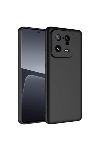 Coverzone Xiaomi Mi 13 Pro ile Uyumlu Kılıf Kadife Iç Yüzey Silikon Z-Mara Lansman Vieri Kılıf Siyah ürün görseli 1