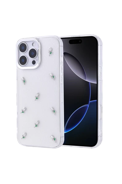 Coverzone iPhone 16 Pro Max ile uyumlu Kılıf Airbag Köşeli Şeffaf Baskılı Z-Kutup ürün görseli 1