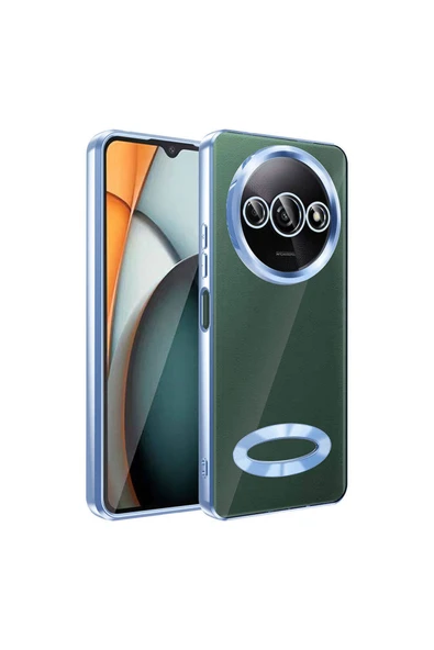 Coverzone Xiaomi Redmi A3 4G 2024 ile Uyumlu Kılıf Kamera Korumalı Logo Gösteren Parlak Colored Z-Omega ürün görseli 1