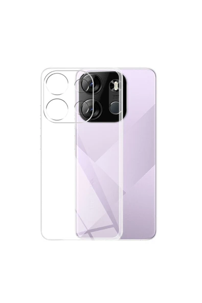 Coverzone Tecno Spark Go 2023 ile uyumlu Kılıf Süper Şeffaf ve pürüzsüz Silikon Kapak ürün görseli 1