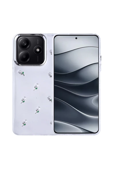 Coverzone Xiaomi Redmi Note 14 4G ile uyumlu Kılıf Airbag Köşeli Şeffaf Baskılı Z-Kutup ürün görseli 1