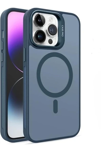 Coverzone iPhone 14 Pro  ile Uyumlu Kamera Lens Aparatlı Stand Olabilen Magsafe ile uyumlu  Magnetic ürün görseli 1