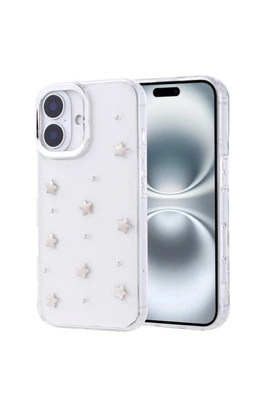Coverzone iPhone 16 Pro ile uyumlu Kılıf Airbag Köşeli Şeffaf Baskılı Z-Kutup ürün görseli 1