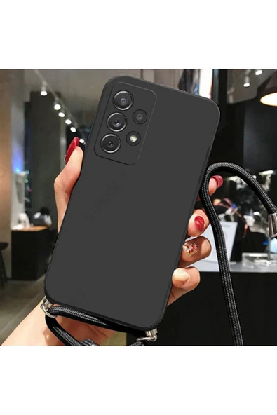 Coverzone Tecno Spark 8C Ile Uyumlu Ipli Boyun Askılı Silikon Kılıf Dulcet Epiphany Kılıf Siyah ürün görseli 1