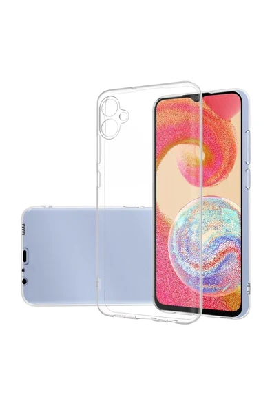 Coverzone Galaxy A04e Ile Uyumlu Kılıf Süper Esnek Toz, Kirden Koruyan Silikon Süper Şeffaf ürün görseli 1