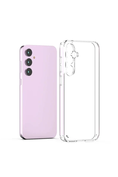 Coverzone Galaxy S23 FE İle Uyumlu Kılıf Transparan Z-Coss Glass Elegance Tam Koruma Arka Kapak Şeffaf Renk ürün görseli 1