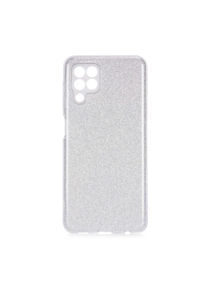 Coverzone Galaxy M22 Kılıf Simli Shining Silikon Gri ürün görseli 1