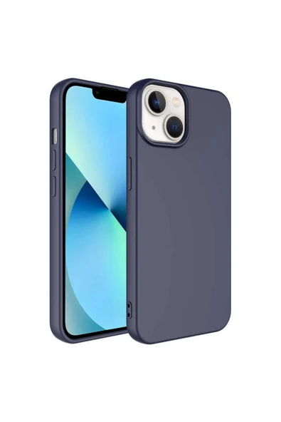 Coverzone Iphone 14 Pro Max Ile Uyumlu Kılıf Kadife Iç Yüzey Silikon Vieri Kılıf Lacivert ürün görseli 1