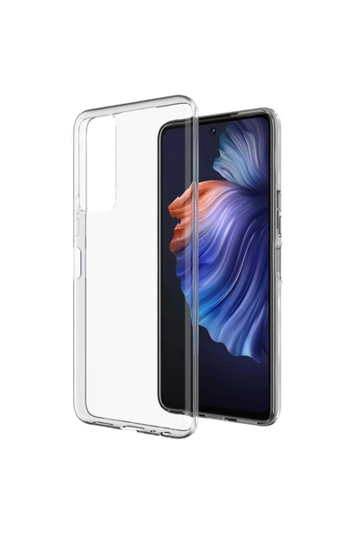 Coverzone Tecno Camon 18 Ile Uyumlu Kılıf Süper Şeffaf Silikon Kapak Şeffaf ürün görseli 1
