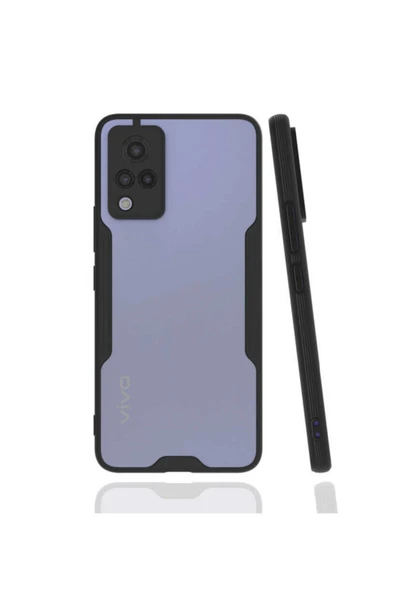 Coverzone Vivo V21 Kılıf Için Uyumlu Kılıf Renkli Kenar Perfe Tpu Silikon Kılıf Siyah ürün görseli 1