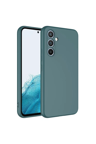Coverzone Galaxy A54 Ile Uyumlu Kılıf Kadife Iç Yüzey Silikon Z-mara Lansman Vieri Kılıf Koyu Yeşil ürün görseli 1
