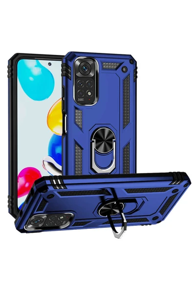 Coverzone Galaxy A23 Kılıf Ile Uyumlu Kılıf Shockprof Yüzük Tutuculu Vega Mavi ürün görseli 1