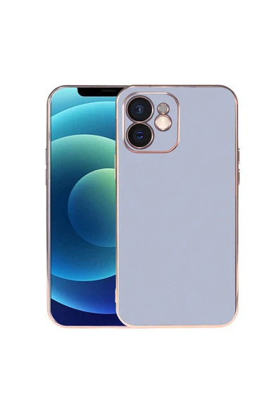 Coverzone Iphone 12 Ile Uyumlu Kılıf Kamera Korumalı Parlak Renk Tasarımlı Emollient Kılıf Mavi Açık ürün görseli 1