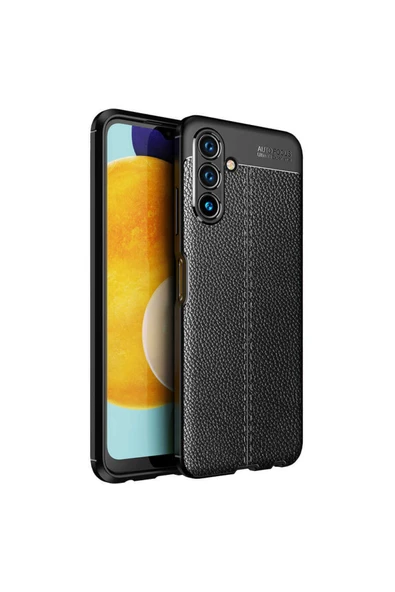 Coverzone Galaxy A04s Ile Uyumlu Kılıf Niss Silikon Deri Görünümlü Siyah ürün görseli 1