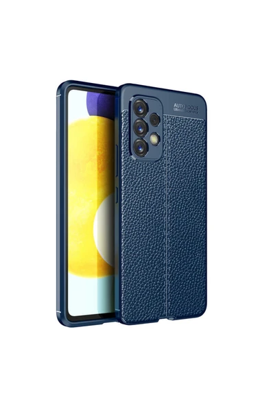 Coverzone Galaxy A53 Kılıf Niss Silikon Deri Görünümlü Lacivert ürün görseli 1
