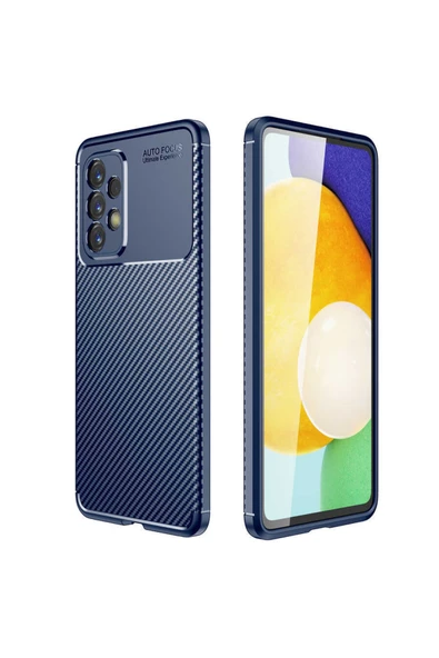Coverzone Galaxy A73 Kılıf Karbon Delüx Tpu Silikon Lacivert ürün görseli 1