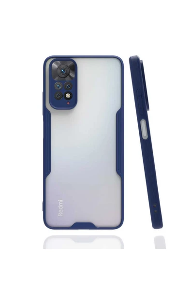Coverzone Xiaomi Redmi Note 11s Ile Uyumlu Kılıf Renkli Kenar Perfe Tpu Silikon Lacivert ürün görseli 1