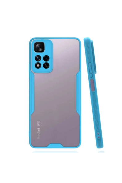 Coverzone Redmi Note 11 Pro Kılıf Renkli Kenar Perfe Tpu Silikon Kılıf Koyu Mavi ürün görseli 1