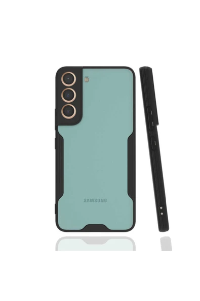 Coverzone Galaxy S22 Renkli Kenar Perfe Tpu Silikon Siyah ürün görseli 1