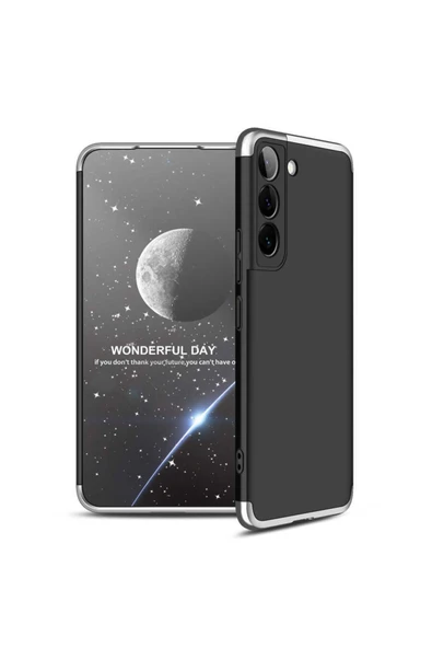 Coverzone Galaxy S22 Plus Ile Uyumlu Kılıf 3 Parça 360 Soft Hard Koruma Siyah-kırmızı ürün görseli 1