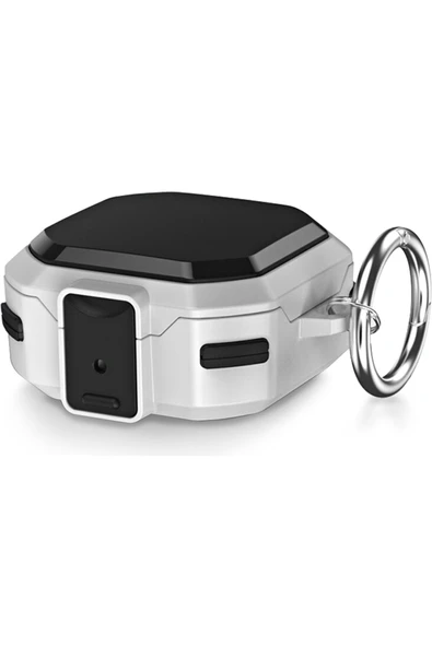 Coverzone Galaxy Buds Live Ile Uyumlu Kılıf Darbeye Dayanıklı Bungalow Sert Koruyucu Kılıf + Askılık ürün görseli 1