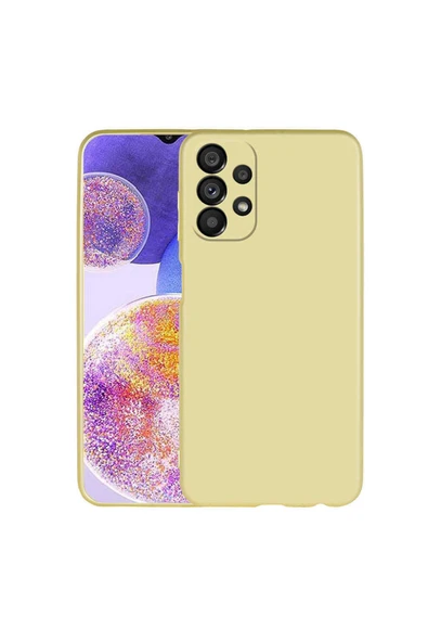 Coverzone Galaxy A23 Ile Uyumlu Kılıf Premier Silikon Kapak Gold ürün görseli 1
