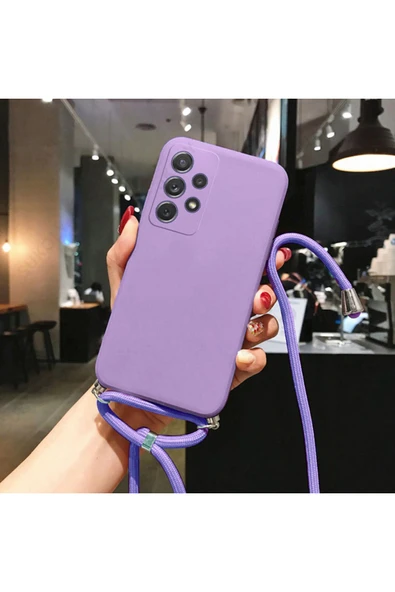Coverzone Xiaomi Redmi 10 Ile Uyumlu Ipli Boyun Askılı Silikon Kılıf Kadife Iç Yüzeyli Epiphany Kılıf ürün görseli 1