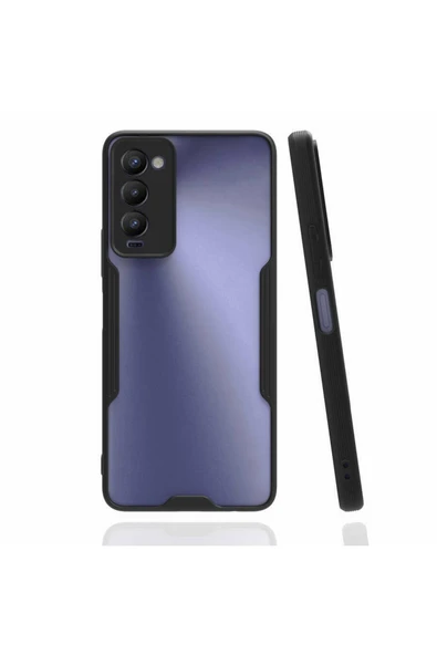 Coverzone Tecno Camon 18 P Ile Uyumlu Kılıf Renkli Kenar Perfe Tpu Silikon Siyah ürün görseli 1