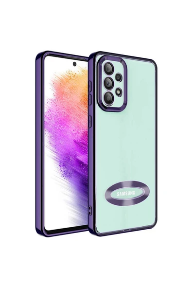 Coverzone Galaxy A32 4g Ile Uyumlu Kılıf Kamera Korumalı Logo Gösteren Colored Z-omega Derin Mor ürün görseli 1