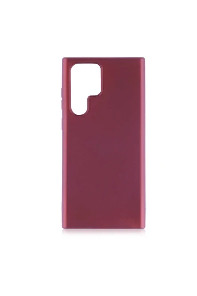Coverzone Galaxy S22 Ultra Kılıf Premier Silikon Kapak Mürdüm ürün görseli 1