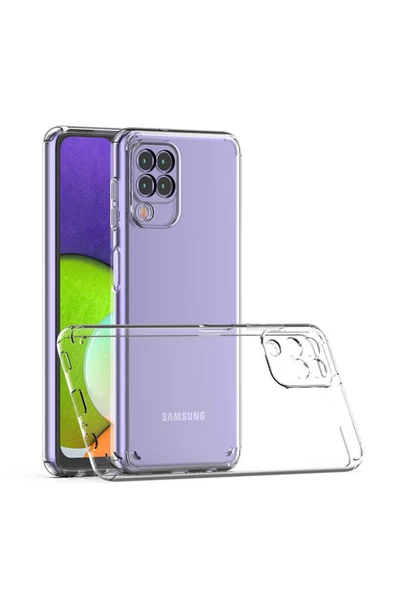 Coverzone Galaxy M22 Ile Uyumlu Ultra Kılıf Cosse Silikon Şeffaf Kapak ürün görseli 1