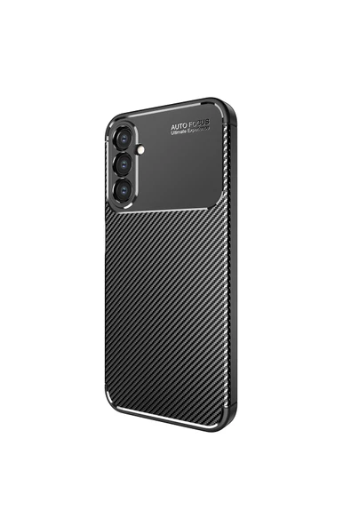 Coverzone Galaxy A34 Ile Uyumlu Kılıf Karbon Delüx Parmak Izi Yapmayan Ultra Slim Tpu Silikon Siyah ürün görseli 1