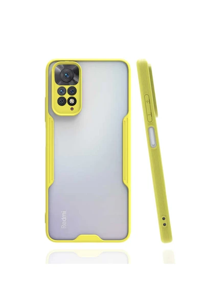 Coverzone Xiaomi Redmi Note 11 Ile Uyumlu Kılıf Renkli Kenar Perfe Tpu Silikon Sarı ürün görseli 1