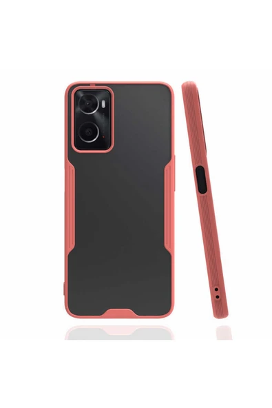 Coverzone Oppo A76 Ile Uyumlu Kılıf Renkli Kenar Perfe Tpu Silikon Pembe ürün görseli 1
