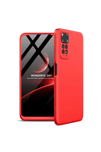 Coverzone Xiaomi Redmi Note 11 Ile Uyumlu Kılıf Soft Hard Koruma Ays Kırmızı ürün görseli 1
