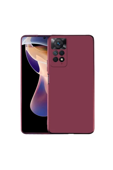 Coverzone Xiaomi Redmi Note 11s Ile Uyumlu Kılıf Premier Silikon Kapak Mürdüm ürün görseli 1