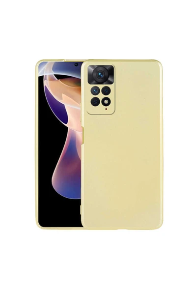 Coverzone Xiaomi Redmi Note 11 Pro 5g Ile Uyumlu Kılıf Premier Silikon Kapak Gold ürün görseli 1