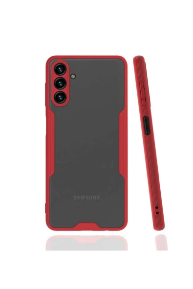 Coverzone Galaxy A04s Ile Uyumlu Kılıf Renkli Kenar Perfe Tpu Silikon Kırmızı ürün görseli 1