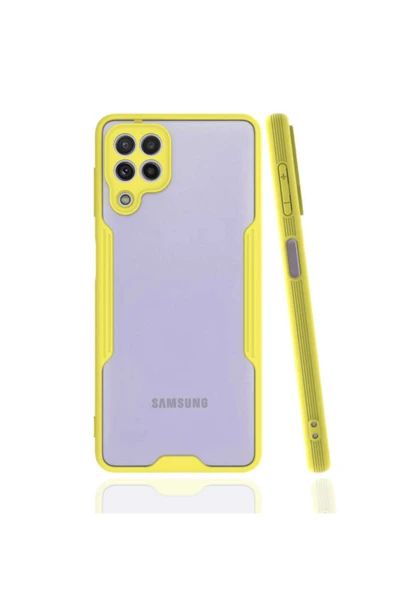 Coverzone Galaxy M22 Kılıf Renkli Kenar Perfe Tpu Silikon Sarı ürün görseli 1