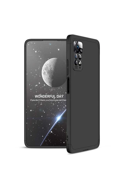 Coverzone Xiaomi Redmi Note 11 Pro 5g Ile Uyumlu Kılıf Soft Hard Koruma Ays Siyah ürün görseli 1