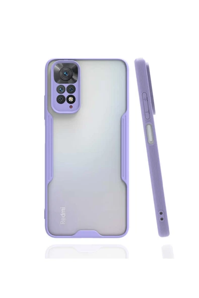 Coverzone Xiaomi Redmi Note 11s Ile Uyumlu Kılıf Renkli Kenar Perfe Tpu Silikon Mor ürün görseli 1
