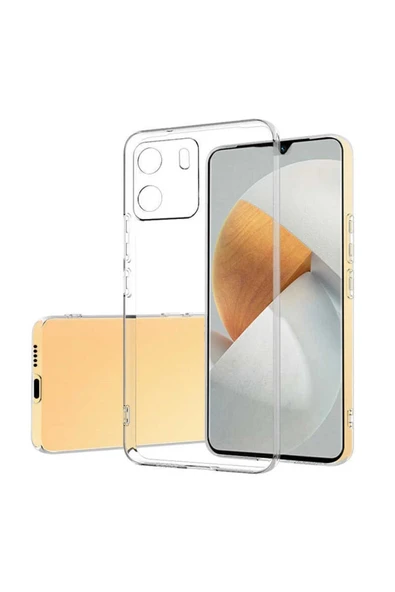 Coverzone Vivo Y15s Ile Uyumlu Süper Silikon Kapak Süper Şeffaf ürün görseli 1