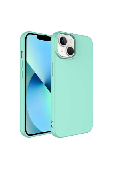 Coverzone Iphone 14 Pro Max Ile Uyumlu Kılıf Kadife Iç Yüzey Silikon Vieri Kılıf Açık Yeşil ürün görseli 1