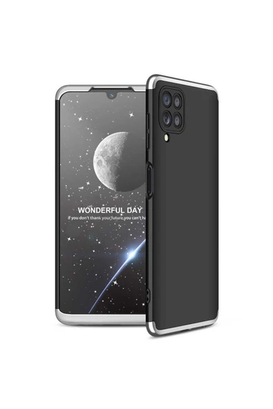 Coverzone Galaxy M22 Ile Uyumlu Kılıf Soft Hard Koruma Ays Siyah-gri ürün görseli 1