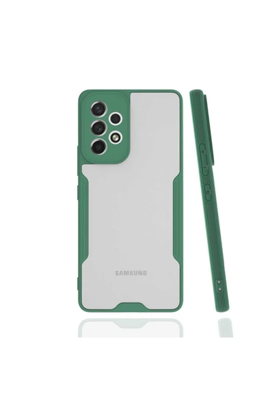 Coverzone Galaxy A33 5g Ile Uyumlu Kılıf Renkli Kenar Perfe Tpu Silikon Koyu Yeşil ürün görseli 1