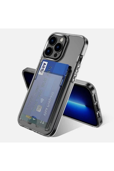 Coverzone Iphone 12 Pro Max Ile Uyumlu Şeffaf Kartlık Thunder Kapak ürün görseli 1