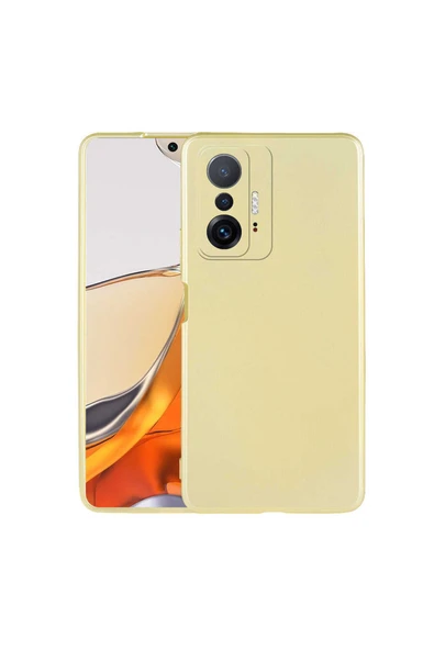 Coverzone Xiaomi Mi 11t 5g Ile Uyumlu Kılıf Premier Silikon Kapak Gold ürün görseli 1