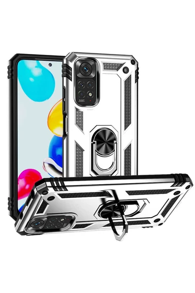 Coverzone Galaxy A23 Kılıf Ile Uyumlu Kılıf Shockprof Yüzük Tutuculu Vega Gri ürün görseli 1