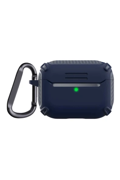 Coverzone Pro Ile Uyumlu Kılıf Kulaklık Koruyucu Airbag Tpu Çengelli Lacivert ürün görseli 1